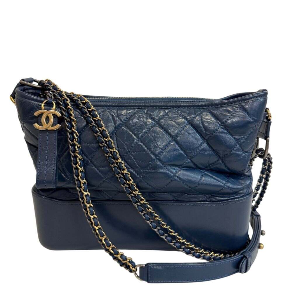 CHANEL 23673420 Small Hobo Bag Chain Gabrielle de Shoulder Blue